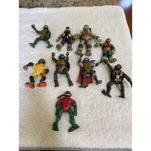 Teenage Mutant Ninja’s turtles Vintage Figures Lot Of 9